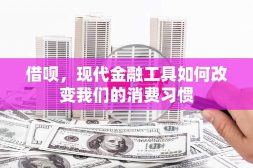 双流借呗，现代金融工具如何改变我们的消费习惯