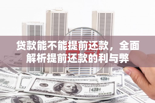双流贷款能不能提前还款，全面解析提前还款的利与弊