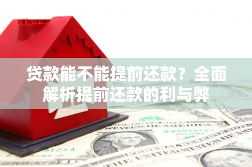 双流贷款能不能提前还款？全面解析提前还款的利与弊