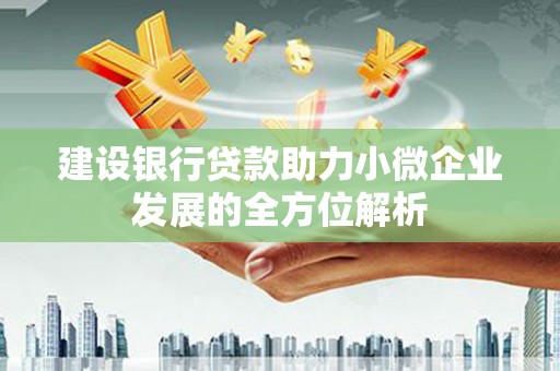 双流建设银行贷款助力小微企业发展的全方位解析