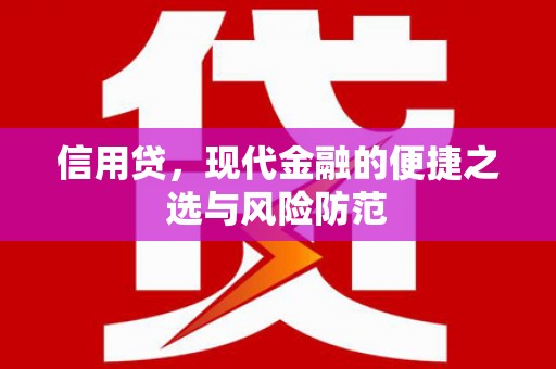 双流信用贷，现代金融的便捷之选与风险防范