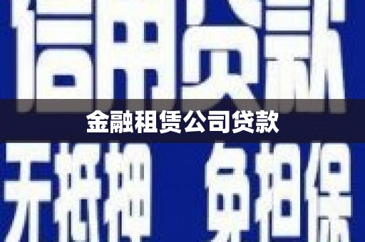 双流金融租赁公司贷款