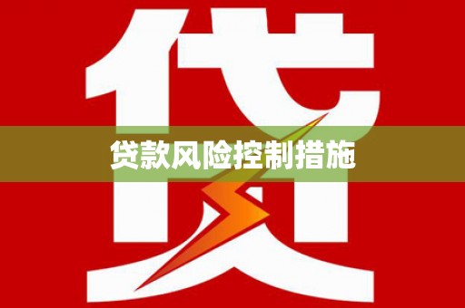 双流贷款风险控制措施